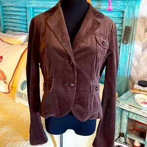 Ralph Polo Chocolate Brown Corduroy Short Blazer Jacket